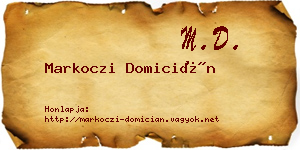 Markoczi Domicián névjegykártya